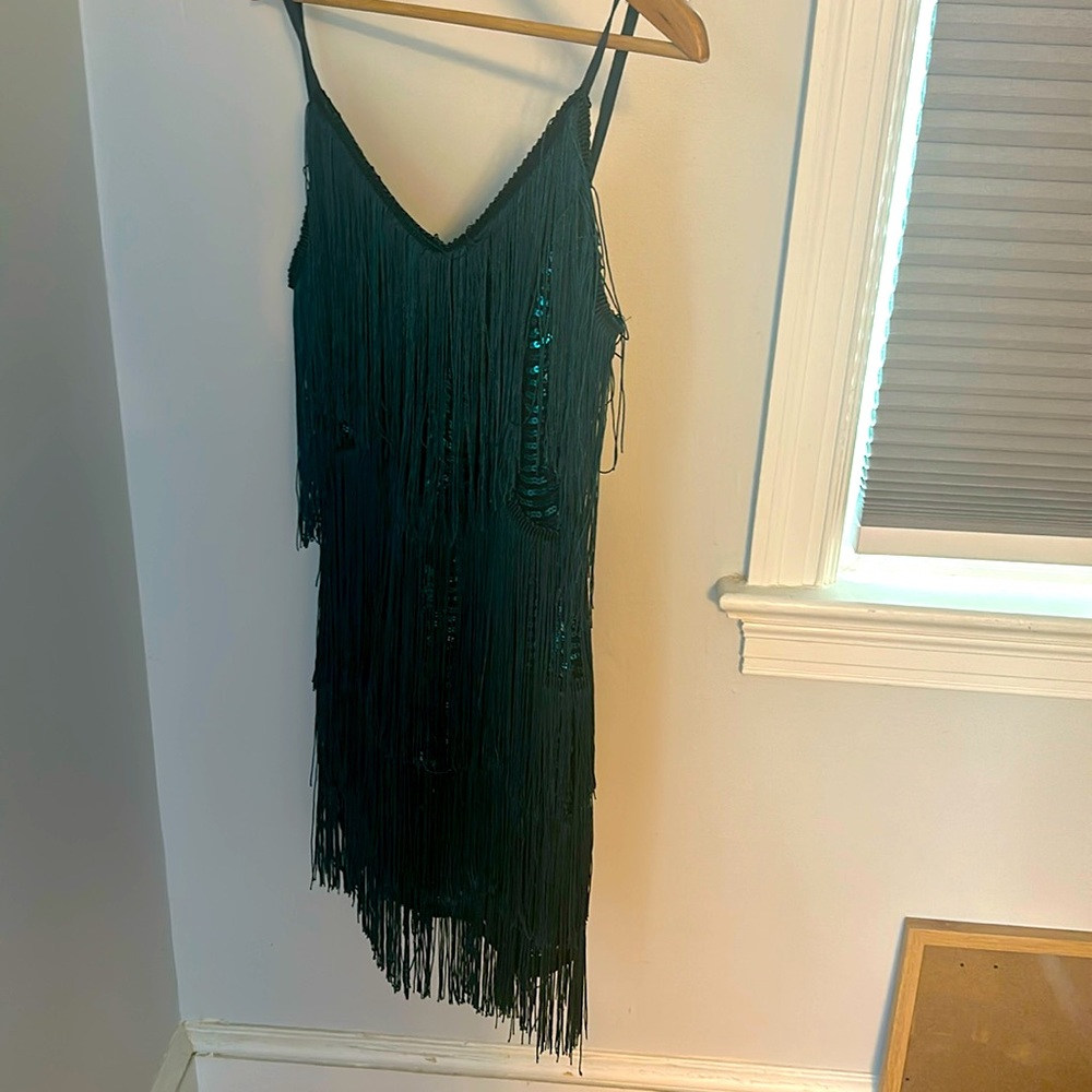 Party dress with sequins & fringe-perfect for a Gatsby party or New Years!